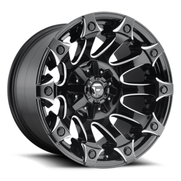 FUEL Battle Axe Wheel D578 5, 6, 8 Lug / GLOSS BLACK & MILLED