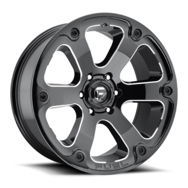 FUEL Beast Wheel D562 5, 6 Lug / BLACK & MILLED