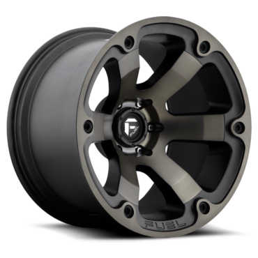 FUEL Beast Wheel D564 5, 6, 8 Lug / BLACK & MACHINED WITH DARK TINT