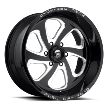 FUEL Flow 6 Wheel D587 6,8 Lug / BLACK & MILLED