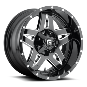 FUEL Full Blown Wheel D554 5, 6, 8 Lug / GLOSS BLACK & MILLED