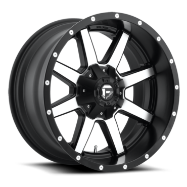 FUEL Maverick Wheel D537 5, 6, 8 Lug / BLACK & MACHINED