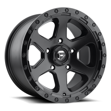 FUEL Ripper Wheel D589 5, 6 Lug / MATTE BLACK | GLOSS BLACK LIP