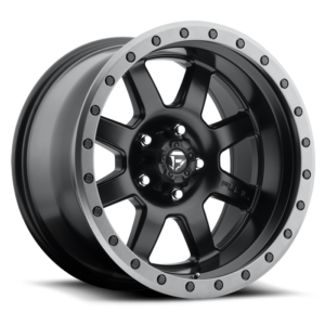FUEL Trophy Wheel D551 5, 6, 8 Lug / MATTE BLACK W/ ANTHRACITE RING