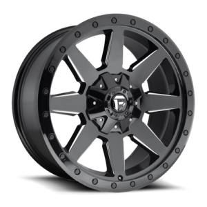 FUEL Wildcat Wheel D597 5, 6, 8 Lug / GLOSS BLACK & MILLED