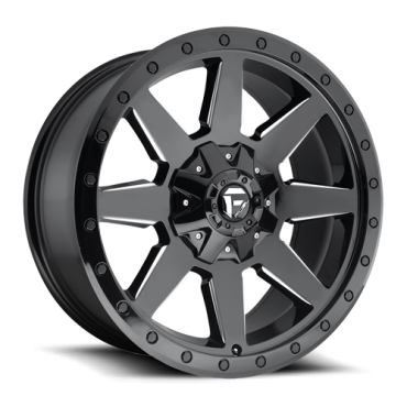 FUEL Wildcat Wheel D597 5, 6, 8 Lug / GLOSS BLACK & MILLED
